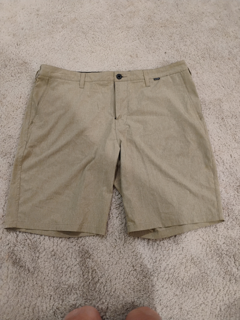Hurley Men's Flat Front Tan Shorts